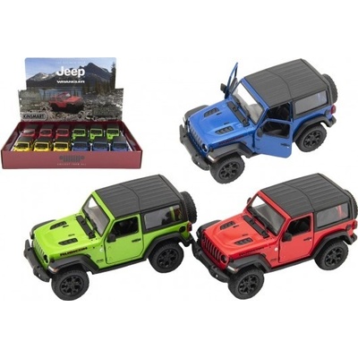 Kinsmart Auto Jeep Wrangler 2018 pevná strecha 12 5cm kov na spätné natiahnutie výber 4 farby 1:34