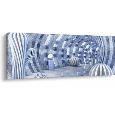 Obraz - 3D abstrakcia, jednodielne 145x58 cm