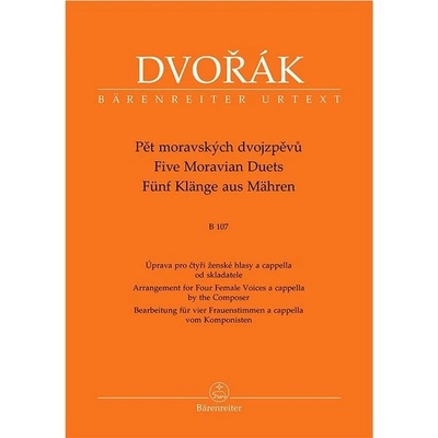 Pět moravských dvojzpěvů B 107 - Antonín Dvořák