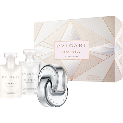 Bvlgari Omnia Crystalline EDT 40 ml + tělové mléko 40 ml + sprchový gel 40 ml dárková sada – Hledejceny.cz