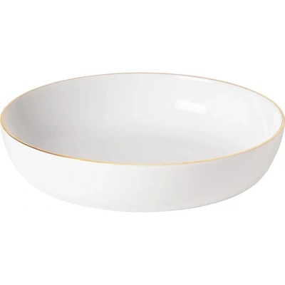 Costa Nova Talíř polévkový pr.21cm 0,85L, porcelán se zl. okr, RESONANCE, bílá White-gold