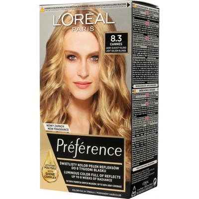 L'Oréal Préférence 8.3 Cannes světle zlatá blond