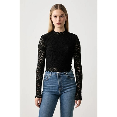 Guess blúzka dámska čipkovaná Desiree W6BP30.K6382 čierna