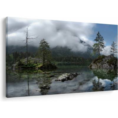 Obraz stromů v jezeře, jednodílný 120x80 cm