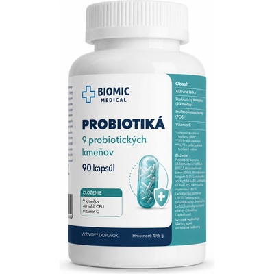 Biomic Medical Probiotiká s prebiotikami a vitamínom C 1x90 kapsúl