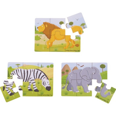 Bigjigs Toys 3v1 safari zvieratka