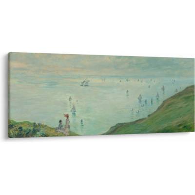 Obraz - Henri Fantin-Latour, Cliffs at Pourville, reprodukcia, jednodielne 120x50 cm