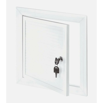 Den braven Revízne dvierka PVC so zámkom 500x500mm biele