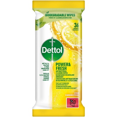 Dettol Antibakteriální ubrousky na povrchy Citron 36 ks – Hledejceny.cz