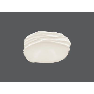 RAK Porcelain Talíř reliéfní mělký 27 x 18,5 cm bílá RAK-STEP25