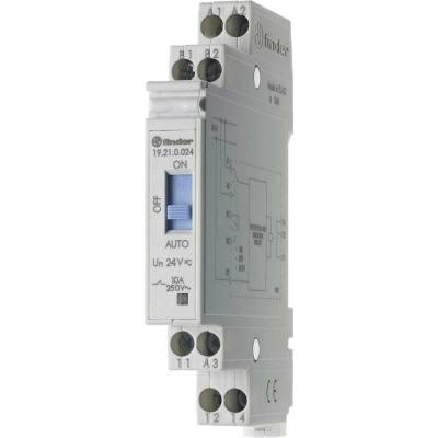 Finder 19.21.0.024.0000 priemyselné relé, 24 V/DC, 24 V/AC, 10 A, 1 prepínací, Piece, 1 ks