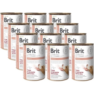 Brit Veterinary Diet Dog Grain Free Renal Tuna & Salmon with Pea 12 x 400 g