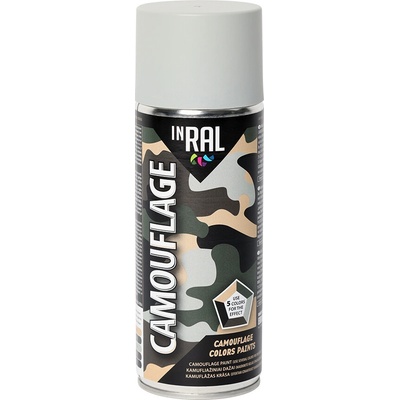 TEGRA INRAL matná maskovacia farba v spreji 400 ml – sivá NATO (RAL 7038)