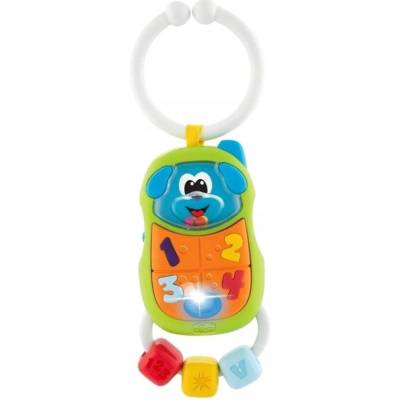 CHICCO Chrastítko Telefon Pejsek hrající svítící