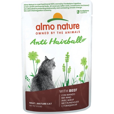 Almo Nature Anti Hairball hovězí 12 x 70 g