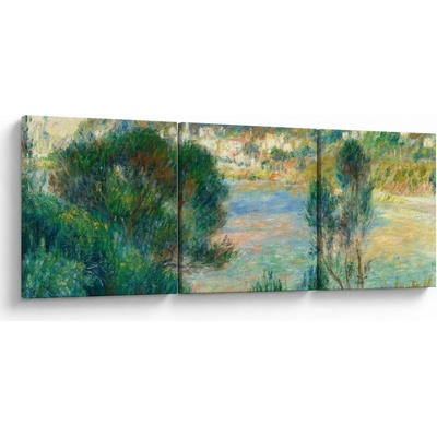 Obraz - Auguste Renoir, View of Monte Carlo from Cap Martin, reprodukcia, trojdielne 120x40 cm