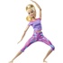 Mattel Barbie V pohybu Blondýnka ve fialovém topu GXF04