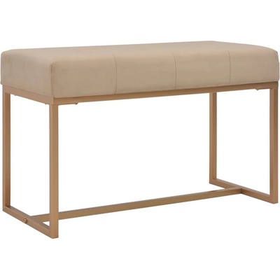 Vidaxl Lavice 80 cm béžová sametová