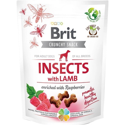 Brit Care Crunchy Cracker Insects Lamb & Raspberries 3 x 200 g
