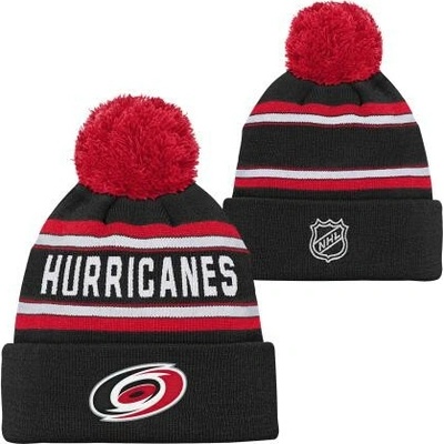 Outerstuff Detská zimná čiapka Carolina Hurricanes NHL Jacquard Cuffed Knit With Pom