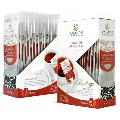 Palmira English breakfast čaj deluxe čierny listový 15 vrecúšok
