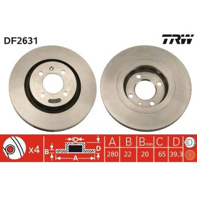 Brzdový kotúč TRW DF2631