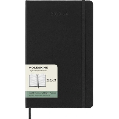 Moleskine A5 týdenní 2023-24 černý