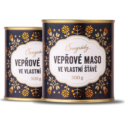 Čongrády Vepřové maso ve vlastní šťávě 300 g – Hledejceny.cz