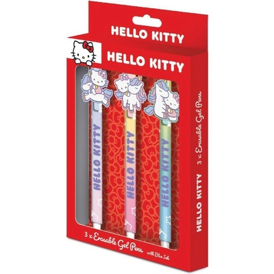 Sada gumovacích gelových per 3ks - Hello Kitty