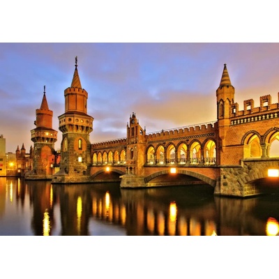 BlueBird Oberbaumbrücke Berlín Nemecko 1000 dielov