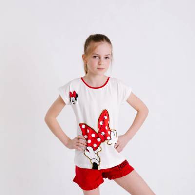 Dievčenské pyžamo Minnie Mouse 5204A091 smotanové červené