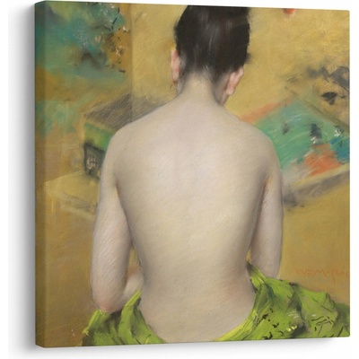 Obraz - William Merritt Chase, Study of Flesh Color and Gold, reprodukcia, jednodielne 30x30 cm