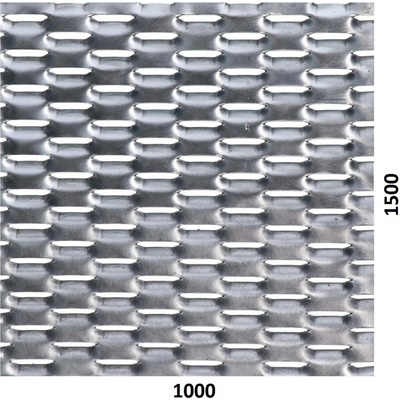 Hliníkový tahokov, kosočtvercové oko: 47x18mm, můstek: 8mm Šířka: 1000mm, Výška: 1500mm