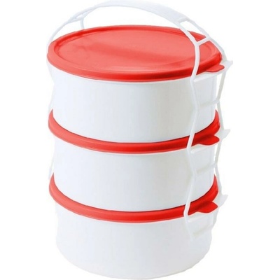 Obedár plastový, 3-dielny, 3 x 1,2l