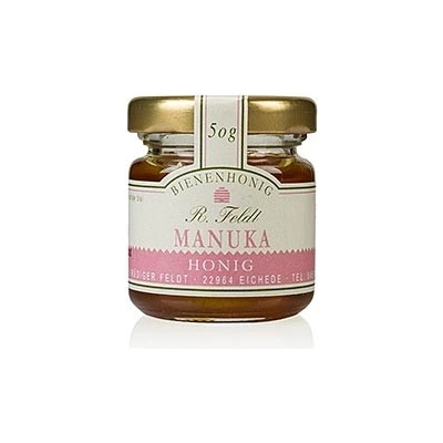 Rüdiger Feldt Imkerei + Bienenprodukte Manuka med tmavý tekutý tuhý porcovaný sklenice 50 g
