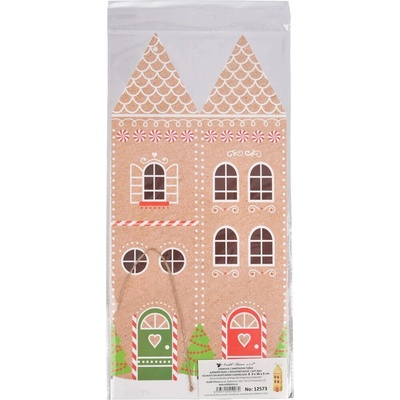 Papierový darčekový domček na fľašu s glitrom 9 × 9 × 36 cm
