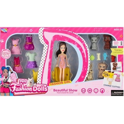 CreativeToys Oblékací panenka 8 cm se zvířátky a doplňky
