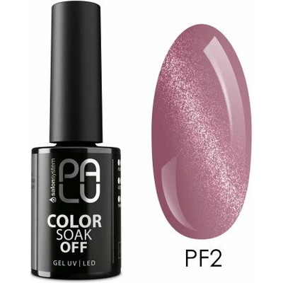 PALU Gelový lak Portofino PF2 Cat Eye béžovo-růžový 11 g