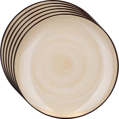 Banquet Súprava plytkých tanierov Palas 27 cm krémová 6 ks