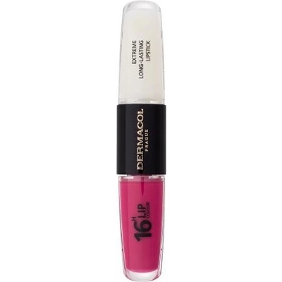 Dermacol Dlouhotrvající dvoufázová barva na rty a lesk 16H Lip Colour Extreme Long-Lasting Lipstick 8 4 + 4 ml