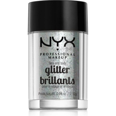 NYX Professional Makeup Face & Body Glitter Brillants Glitre na tvár i telo 07 Ice 2,5 g