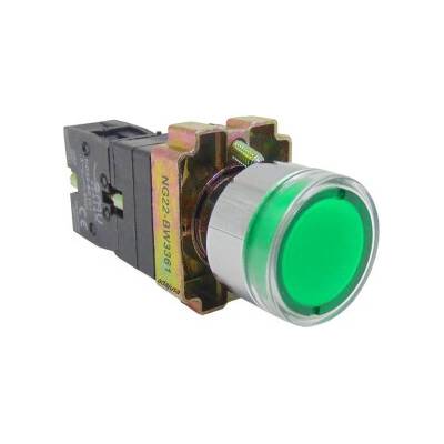 CB Elektro Tlačidlo signalizačné 1NO 6A/230V LED zelená NG22-BW3361 (XBS)