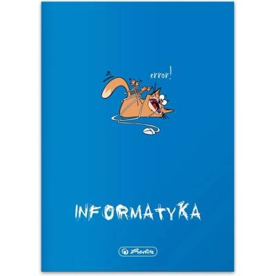 HERLITZ Zošit A5 60l kockovaný informatika predmetový obal z PP fólie
