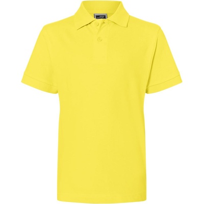 James & Nicholson JN 70K detská piqué polokošeľa yellow