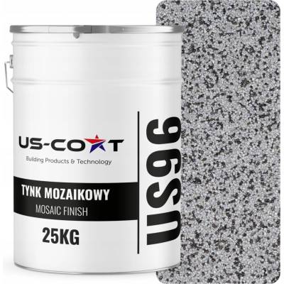 US-Coat MOZAIKOVÁ OMÍTKA MOZAIKA 25KG ŠEDÁ M34 DEKORATIVNÍ PRYSKYŘIČNÁ FASÁDNÍ