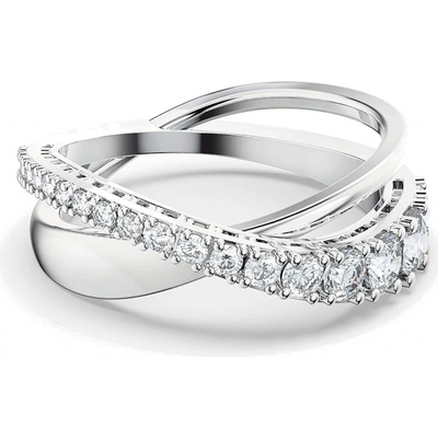 Swarovski Trblietavý dvojitý prsteň TWIST 5572716