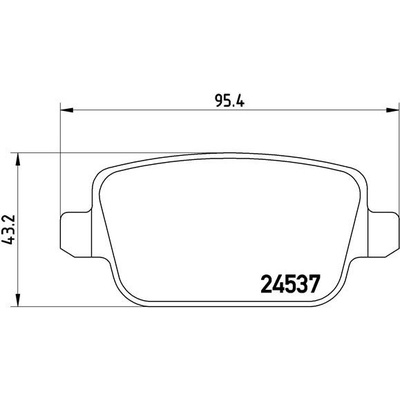 BREMBO Sada brzdových platničiek kotúčovej brzdy P44017