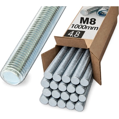 Oramat M8x1000mm (20ks) - 4.8 DIN 975 ZN - Závitová tyč