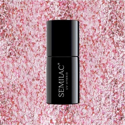 Semilac PEACH PINK Shimmer gel lak 295 Růžová 7 ml