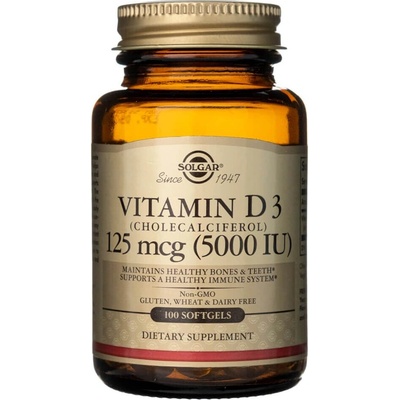 Solgar Vitamin D3 125 mcg (5000 IU) 100 kapslí
